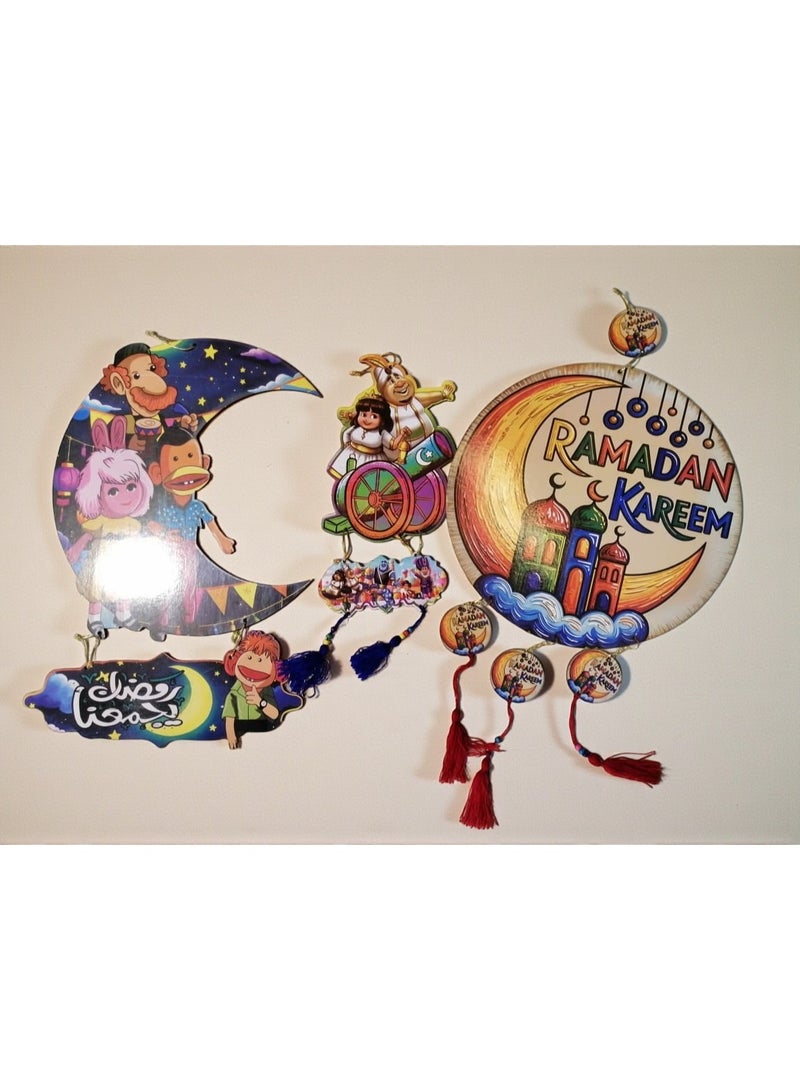 Ramadan macrame in the shape of Fananees, 3 sizes together (large - medium - small) - Image 2